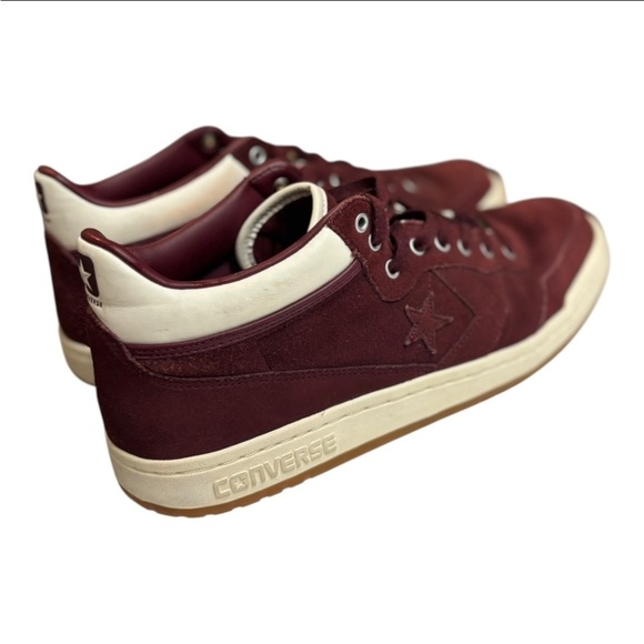 Converse Fastbreak Pro Burgundy Suede Sneakers Men’s Size 11 Mid Top Lace Up - Picture 11 of 16